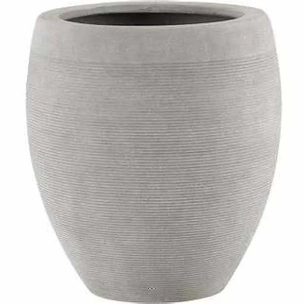 Bac fibres de verre/ composite ext. Bullet bas Ø28cm h30cm gris rayé
