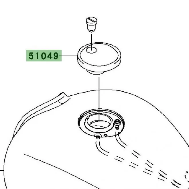 Bouchon de réservoir Kawasaki W800 | Moto Shop 35