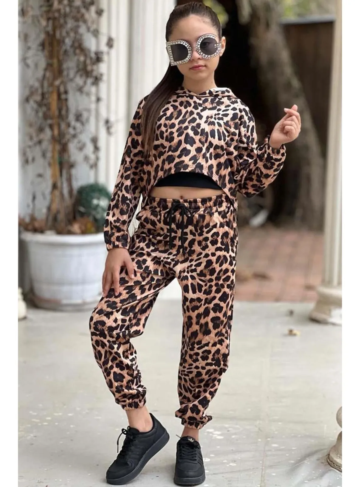 Brown - Girls` Sweatpants
