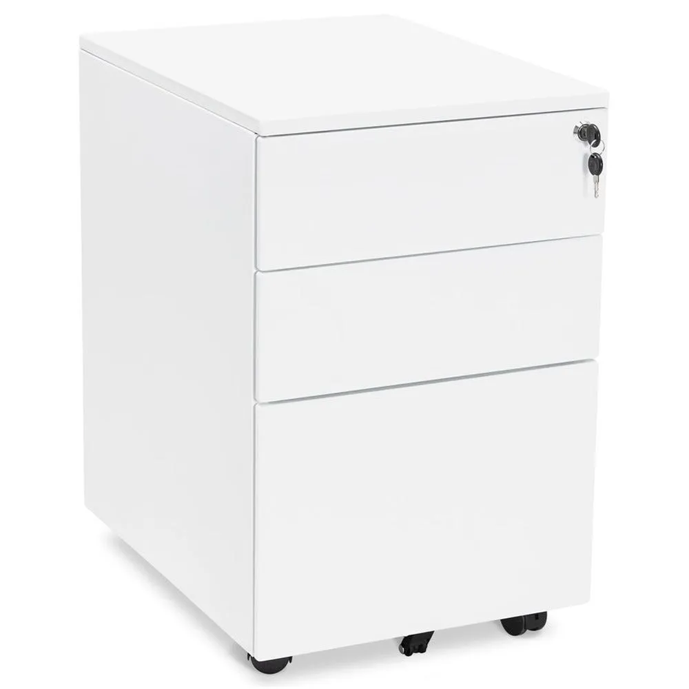 Caisson de rangement 'dali' blanc à tiroirs pour bureau