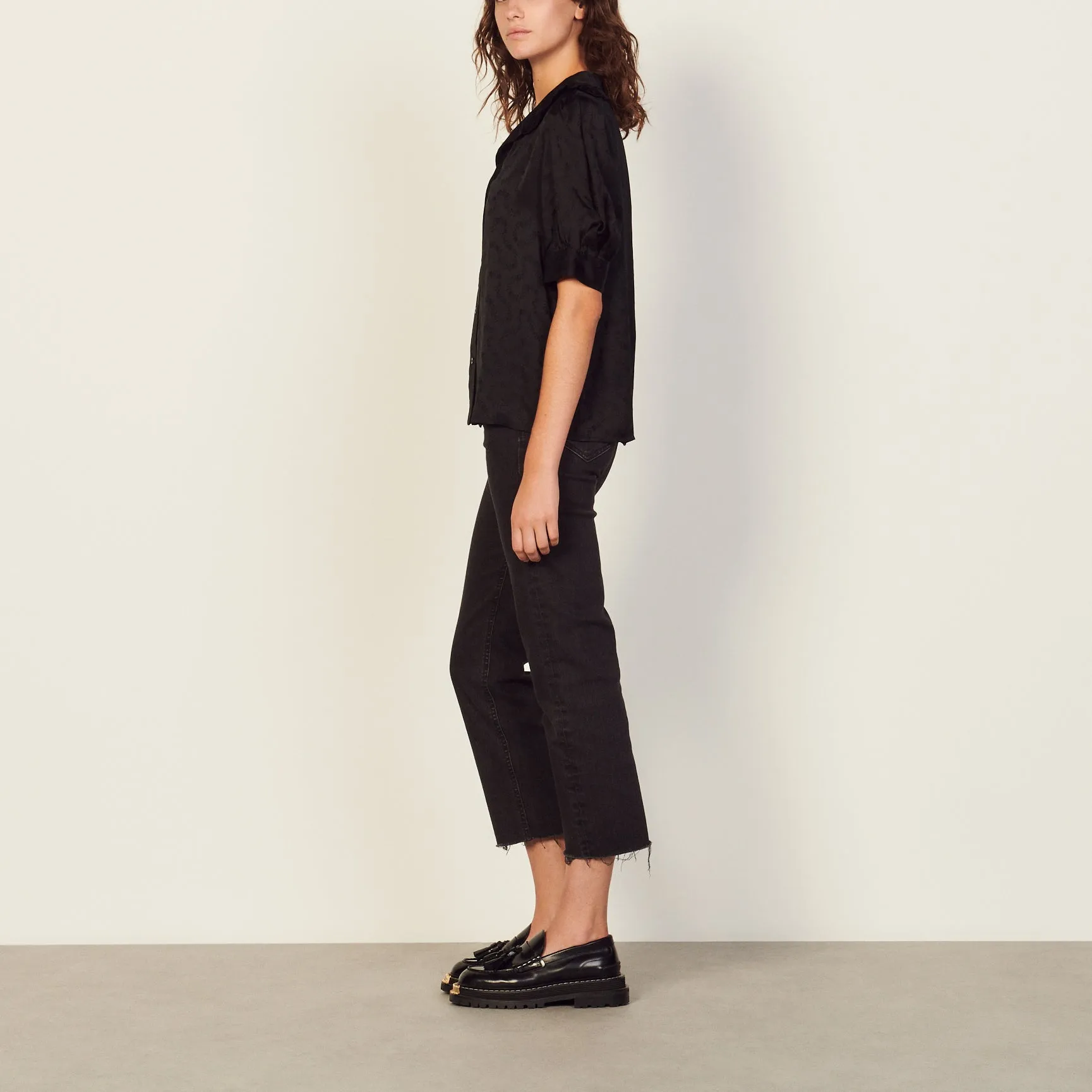 Chemise fluide en jacquard fantaisie