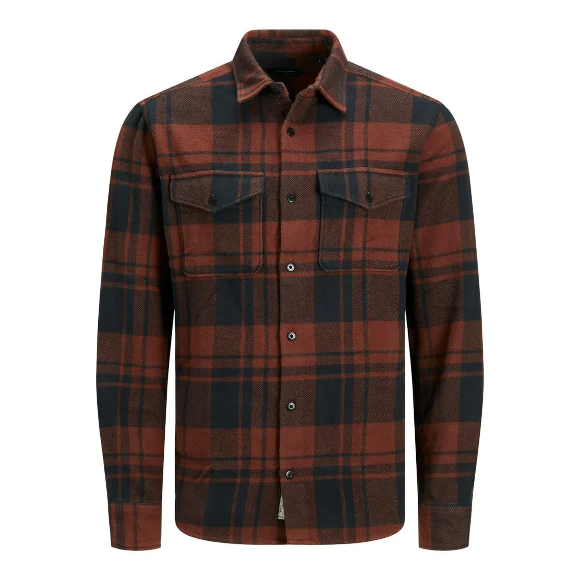 Chemise homme Comfort Fit Manches longues Marron foncé en coton Jack & Jones - Chemise Homme sur MenCorner