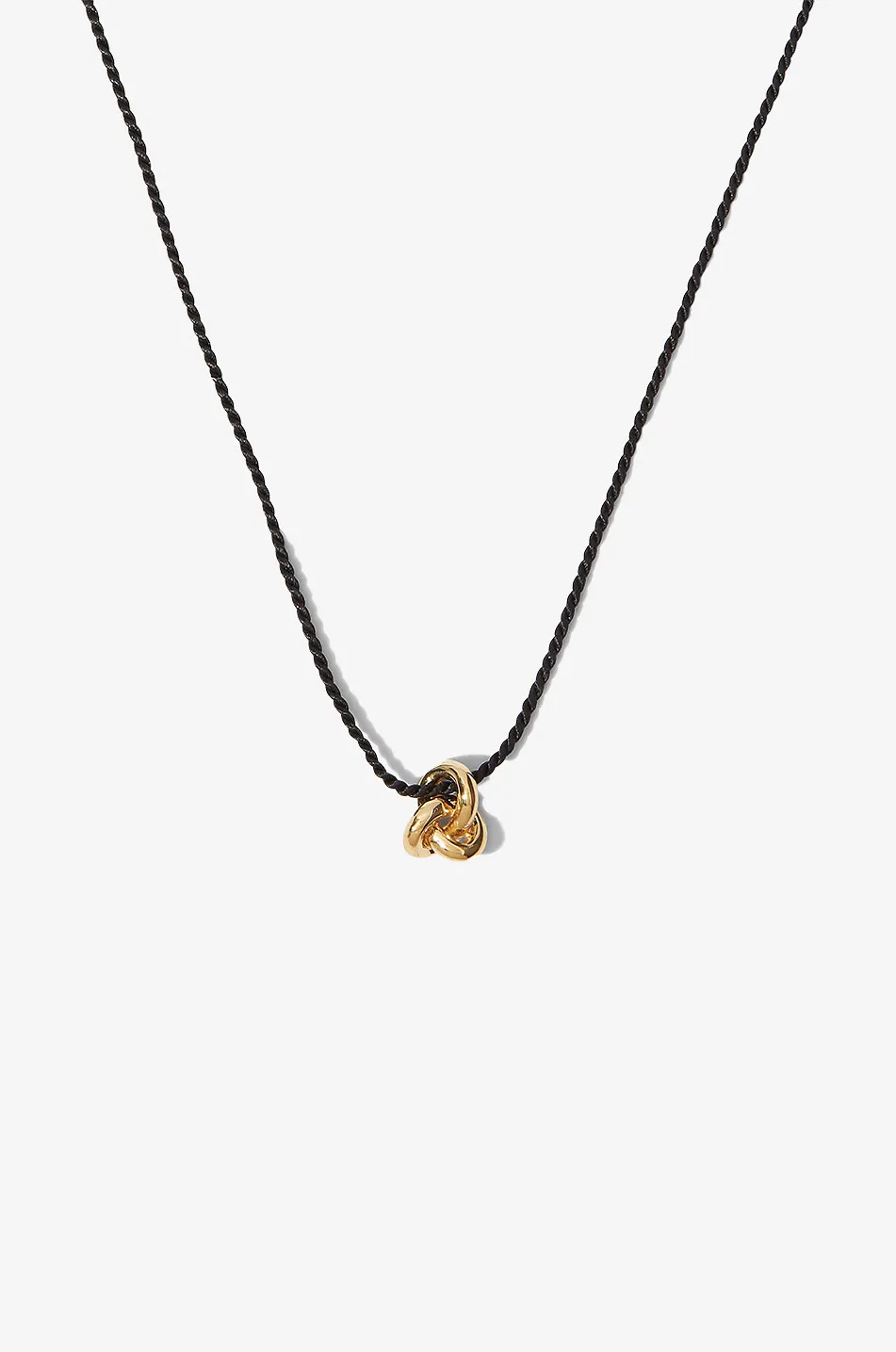 Collier sur cordon détail doré Mini Knot