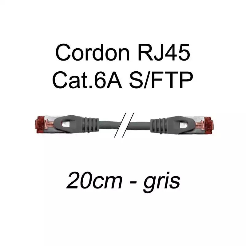 Cordon Ethernet RJ45 Cat.6A S/FTP