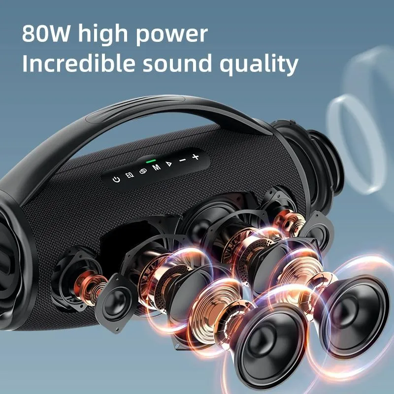 Enceinte Waterproof Bluetooth 80W RGB Portable Extérieure