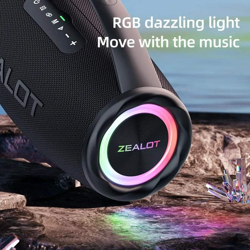 Enceinte Waterproof Bluetooth 80W RGB Portable Extérieure