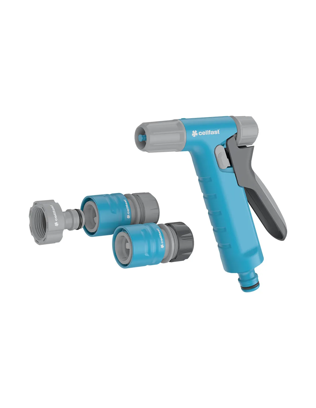 Ensemble Pistolet Hydron Ideal 15 Mm Et Connecteurs Cellfast