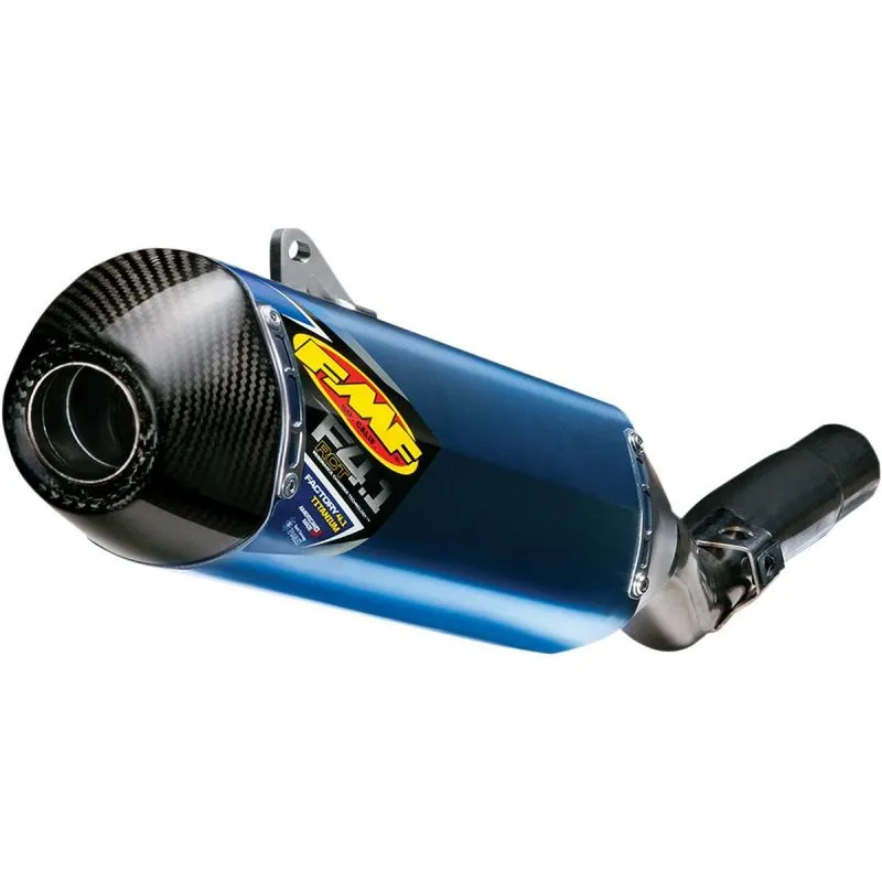 FACTORY 4.1 RCT SLIP-ON MUFFLER TITANIUM & CARBON BLUE ANODIZED KTM - piecemotoquad