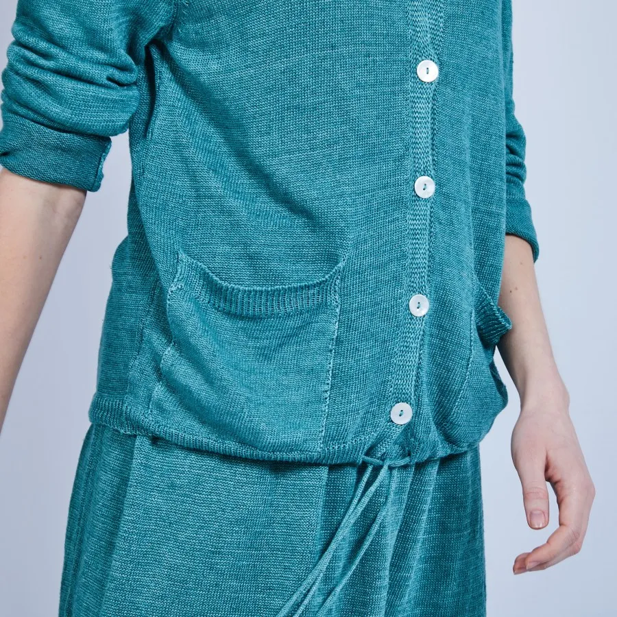 Gilet avec cordon en lin - Mellia