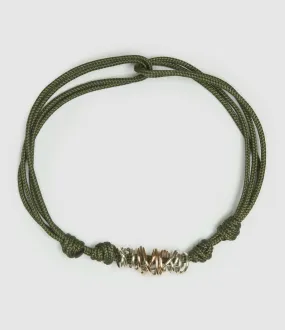 LSONGE Partager  Bracelet Sublime Cordon Spirale Or Argent Kaki  