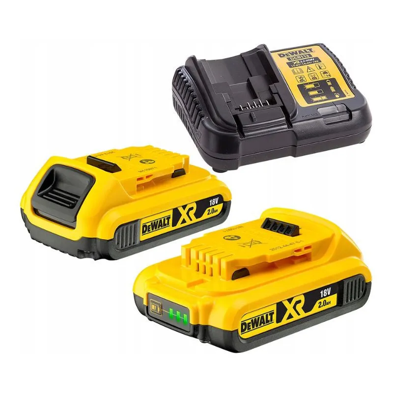 Pack 2 outils DEWALT DCK2060D2T-QW : Perceuse visseuse à percussion et visseuse à choc 18V Li-Ion avec coffret et 2 batteries 2,