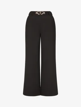 Pantalon ample à boucle fantaisie - Noir