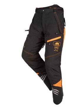 Pantalon anti-coupure classe 1 - NINJA - SIP PROTECTION® Taille M Couleur Noir/Orange fluo