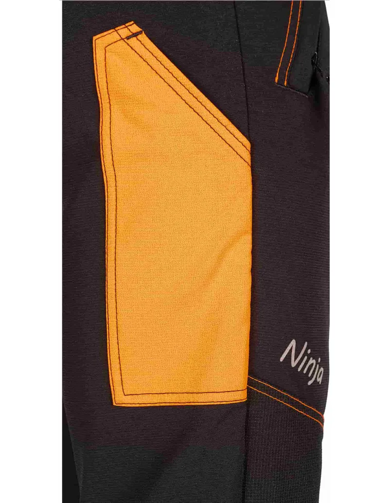 Pantalon anti-coupure classe 1 - NINJA - SIP PROTECTION® Taille M Couleur Noir/Orange fluo