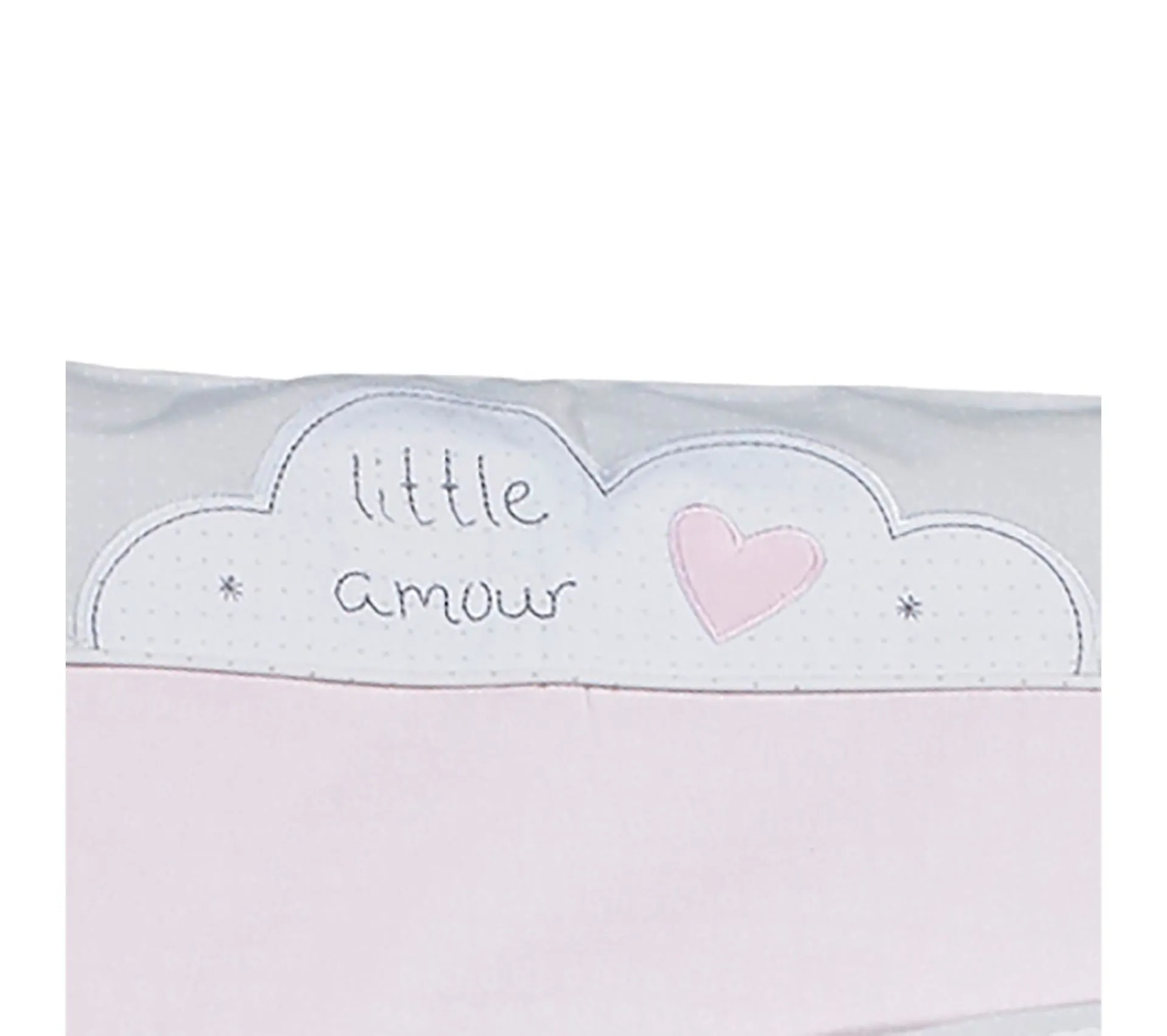 Parure De Lit Bébé 190x140cm Et Taie En Coton Rose