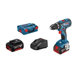 Perceuse Visseuse Bosch Professional GSR 18V-28, 2 batteries Li-Ion 18V 5Ah, chargeur, en L-BOXX
