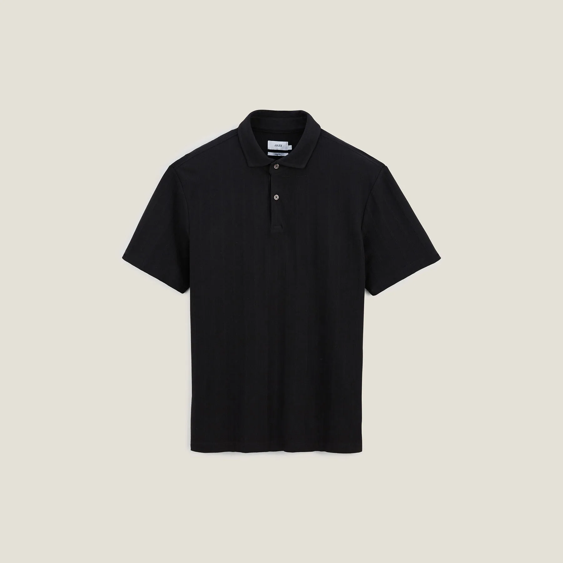 Polo manches courtes texturé à rayures Gris foncé | Jules