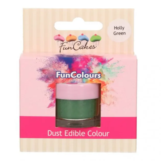 Poudre comestible Vert houx 1,2 g FunCakes