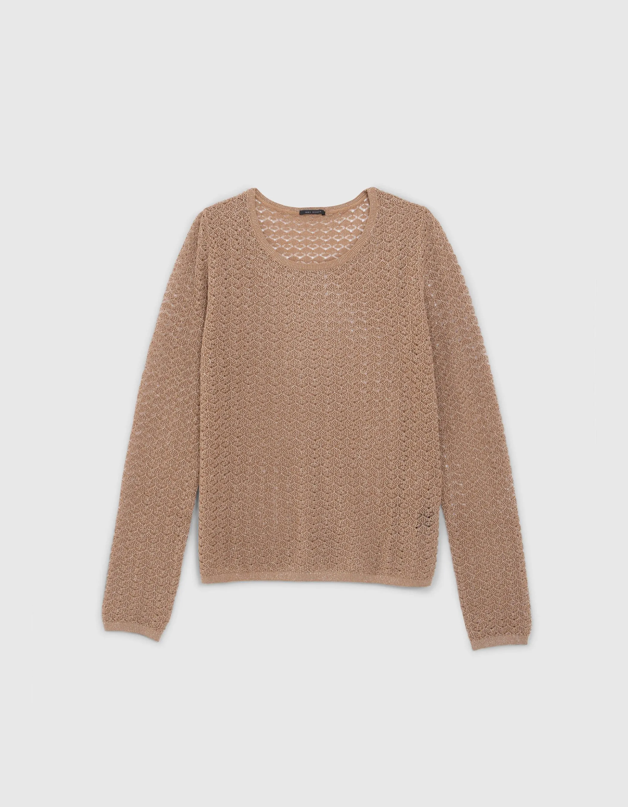 Pull sésame lurex tricot fantaisie ajouré Femme