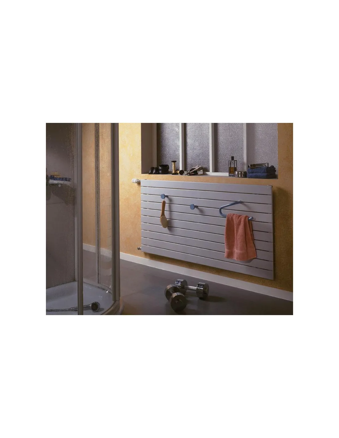 Radiateur eau chaude Fassane horizontal simple couleur 587W horizontal 518 mm L 1000 mm Acova VX-051-100C
