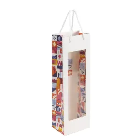 Sac 1 bouteille fenêtre Escapade  - 12x8,5x36 cm - par 10