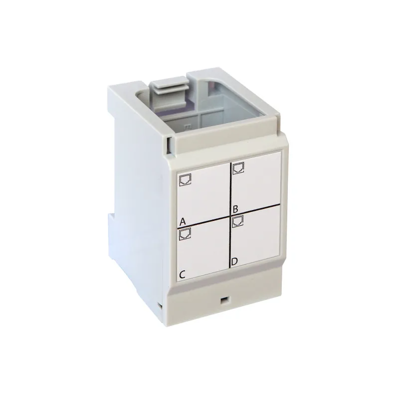 Support pour 4 connecteurs RJ45 FTP et STP coffret de communication (413180)