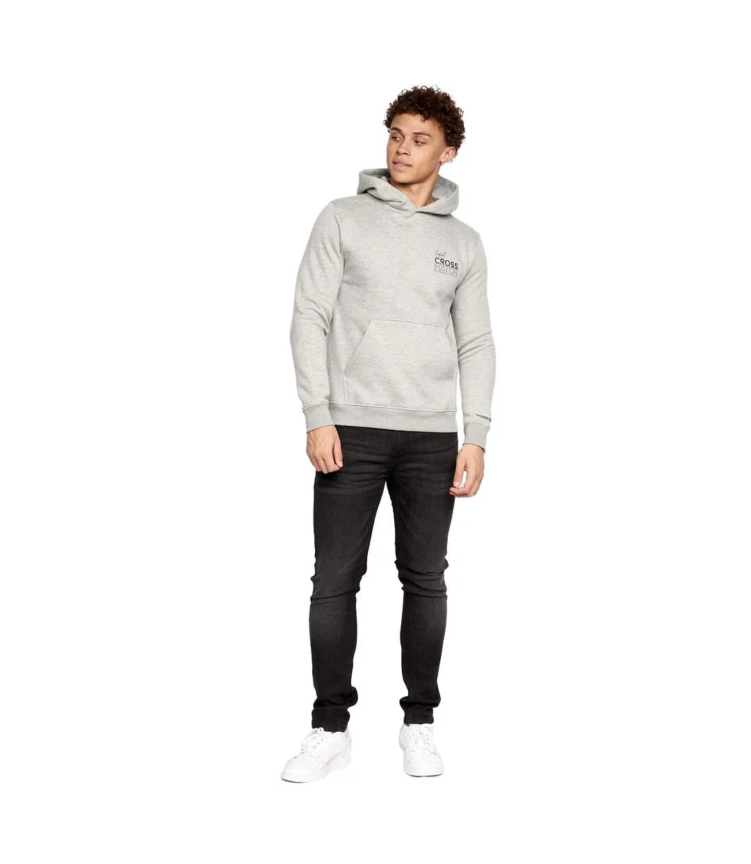 Sweats à capuche burmax homme bleu / gris Crosshatch