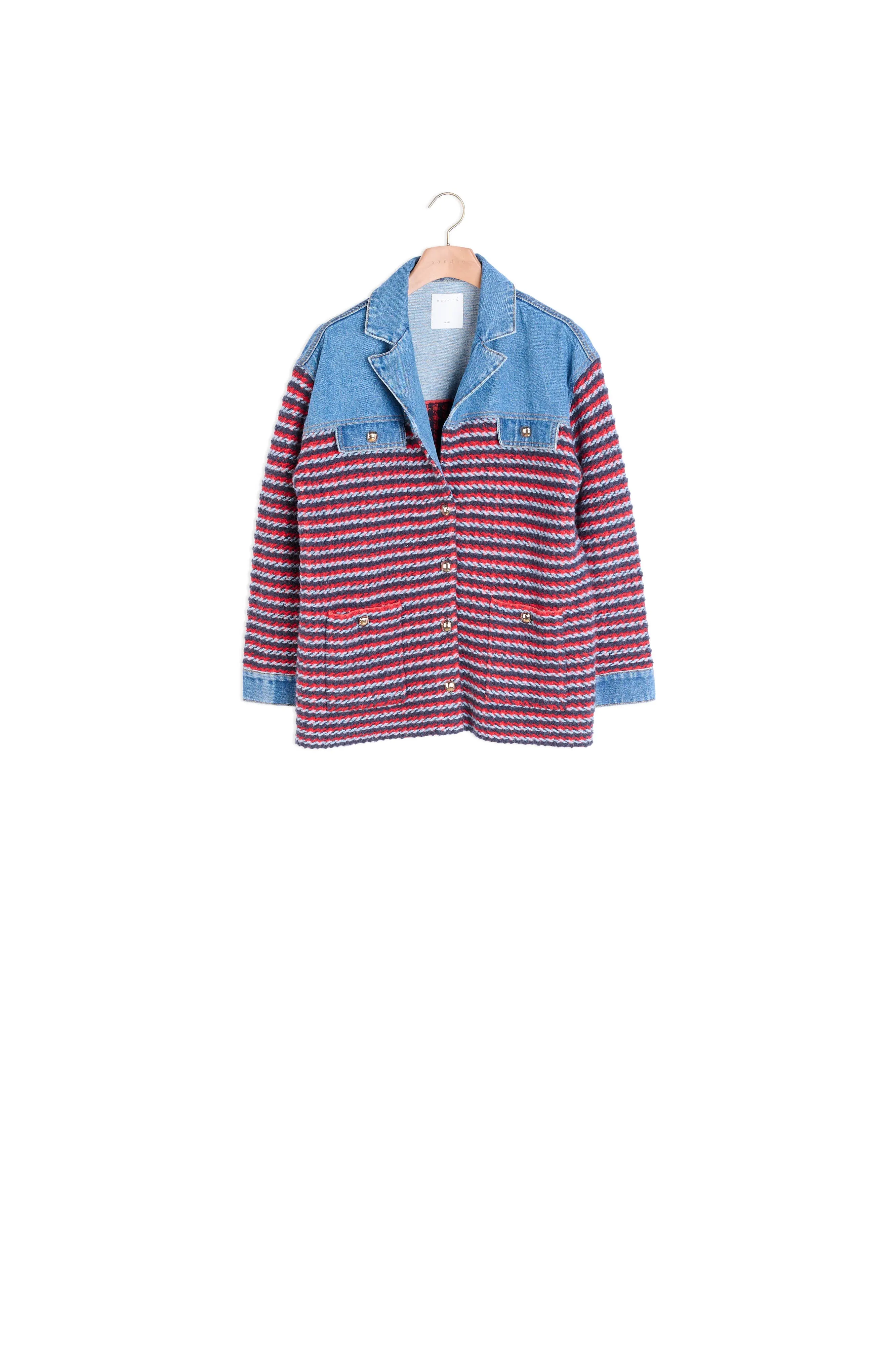 Veste en tweed fantaisie et jean